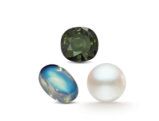 Pearl, Alexandrite & Moonstone